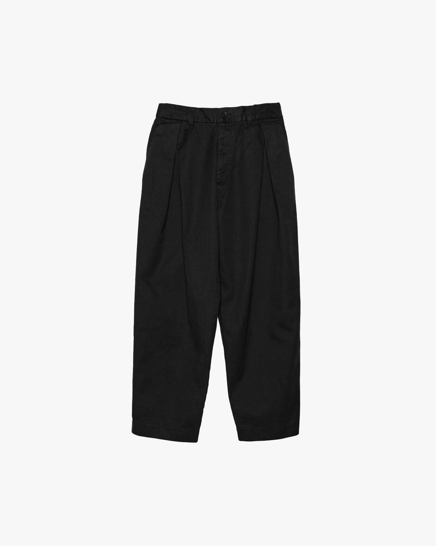 TWILL TUCK TROUSERS