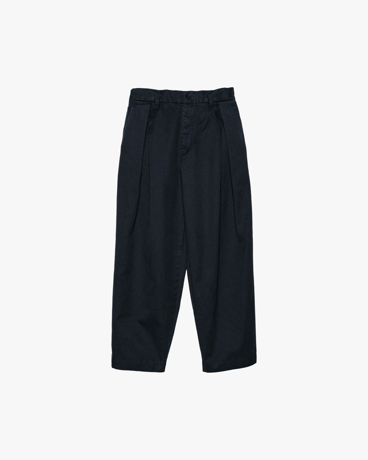 TWILL TUCK TROUSERS