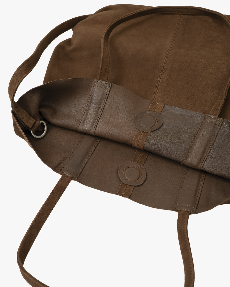 3WAY LARGE TOTE OIL SUEDE COFFEE BROWN
