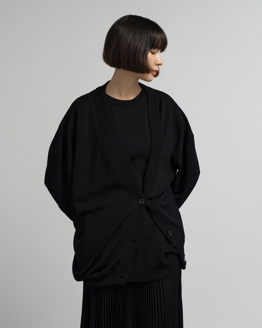 LAYERED KNIT CARDIGAN