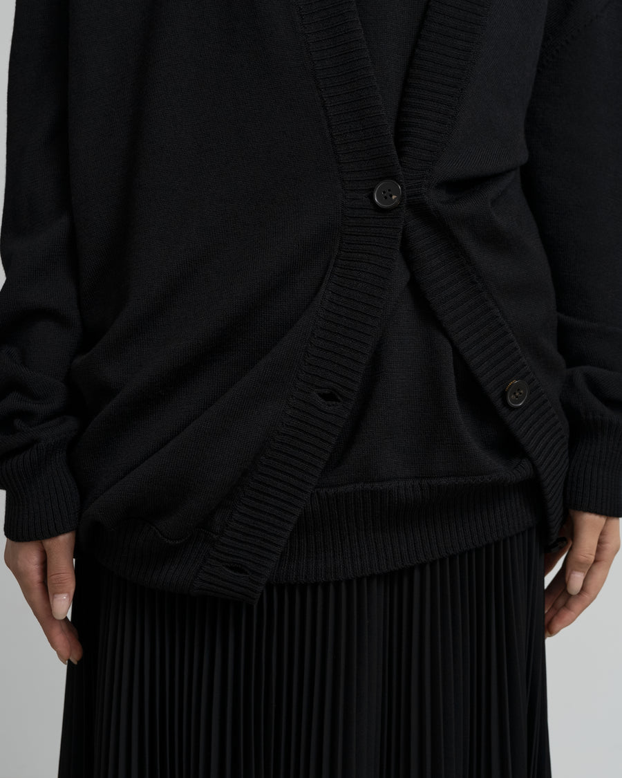 LAYERED KNIT CARDIGAN