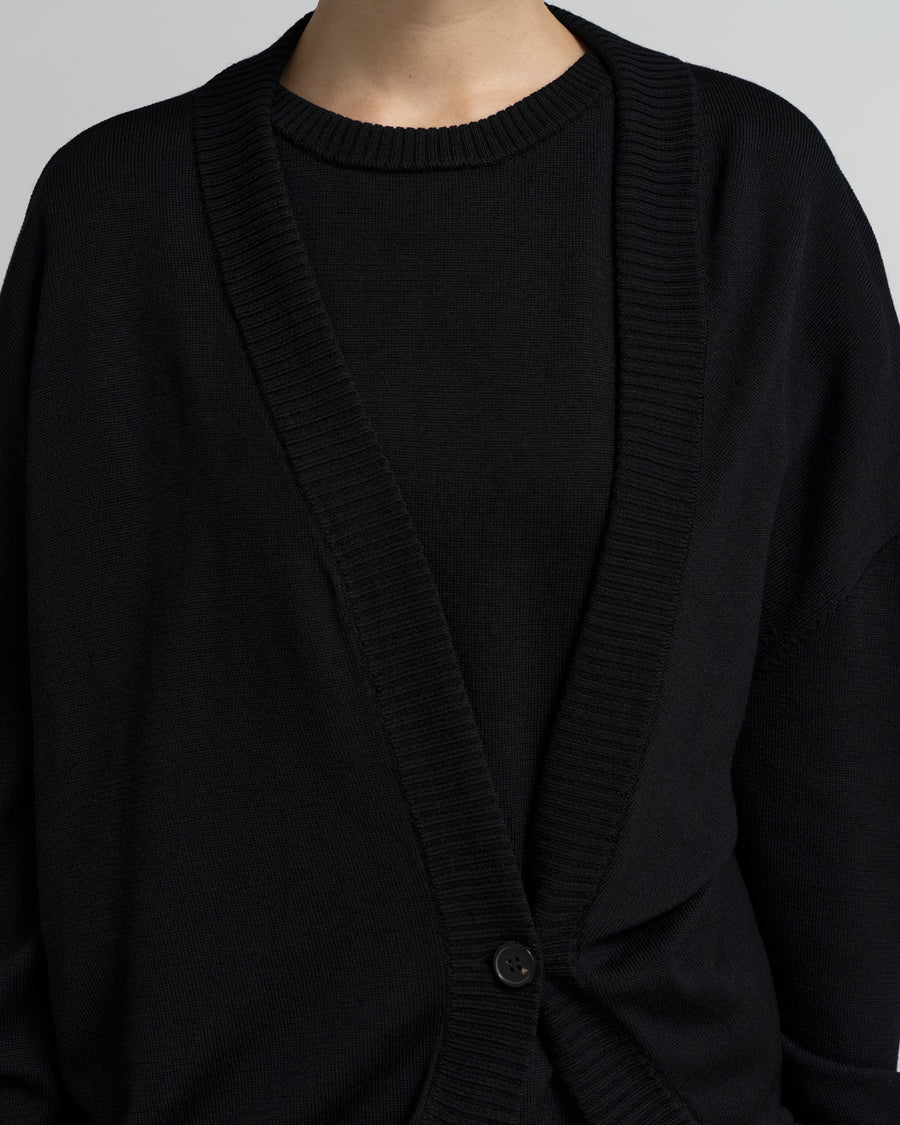 LAYERED KNIT CARDIGAN