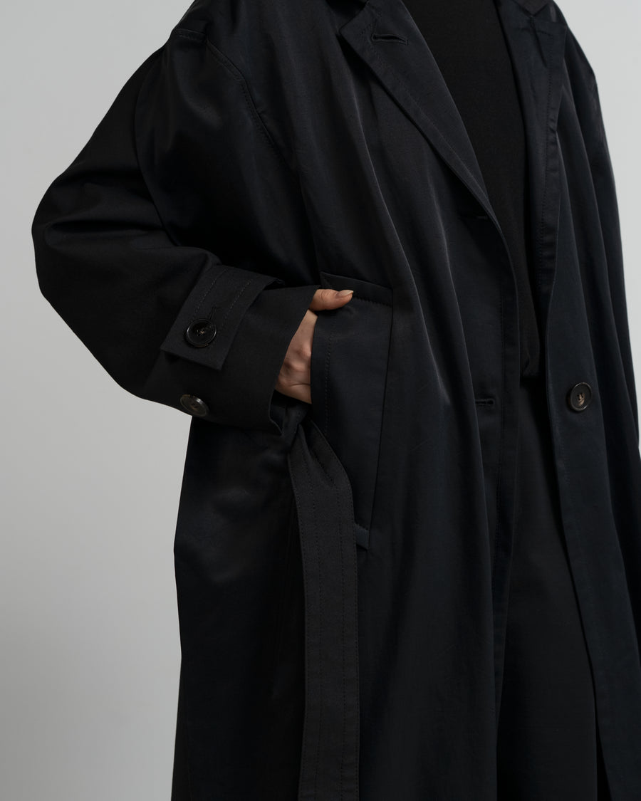 BELTED CAPED TRENCH COAT