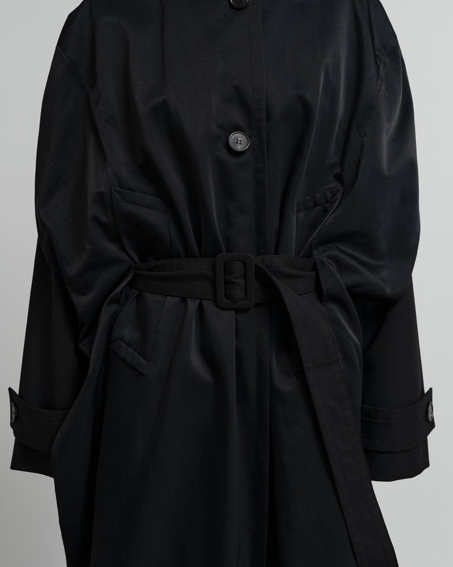 BELTED CAPED TRENCH COAT
