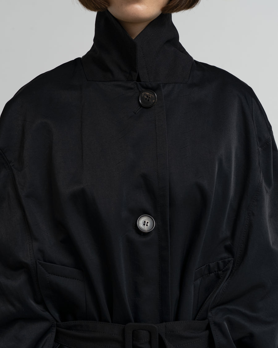 BELTED CAPED TRENCH COAT