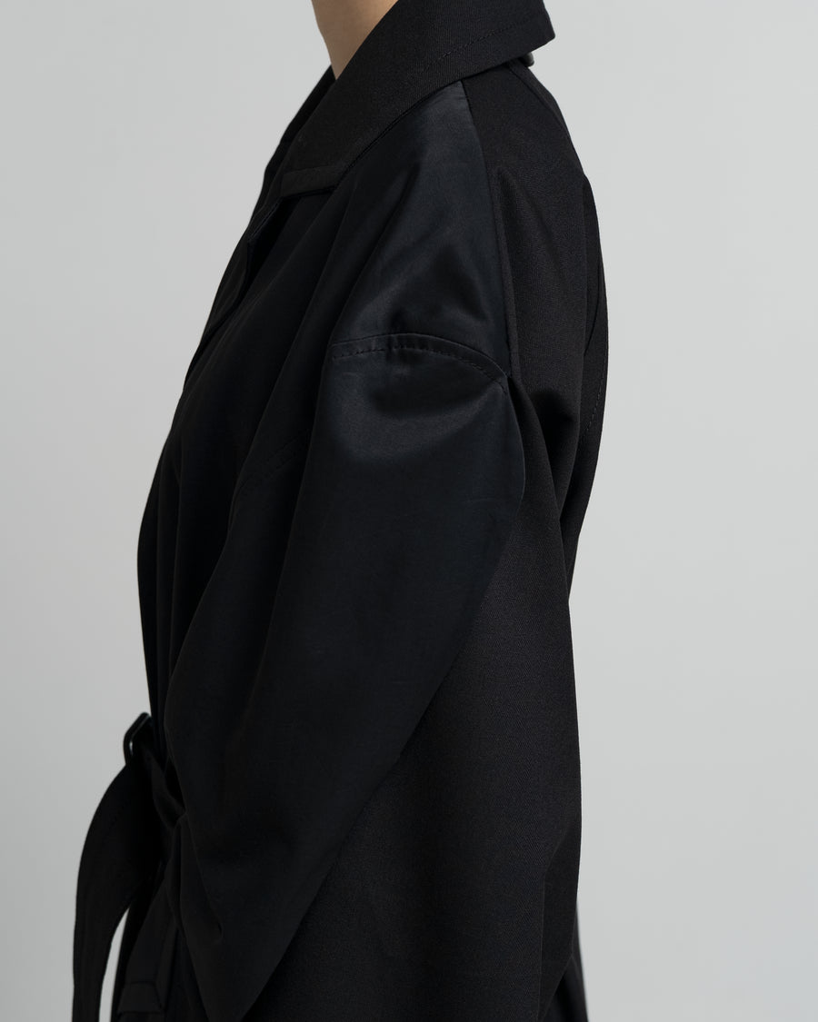 BELTED CAPED TRENCH COAT