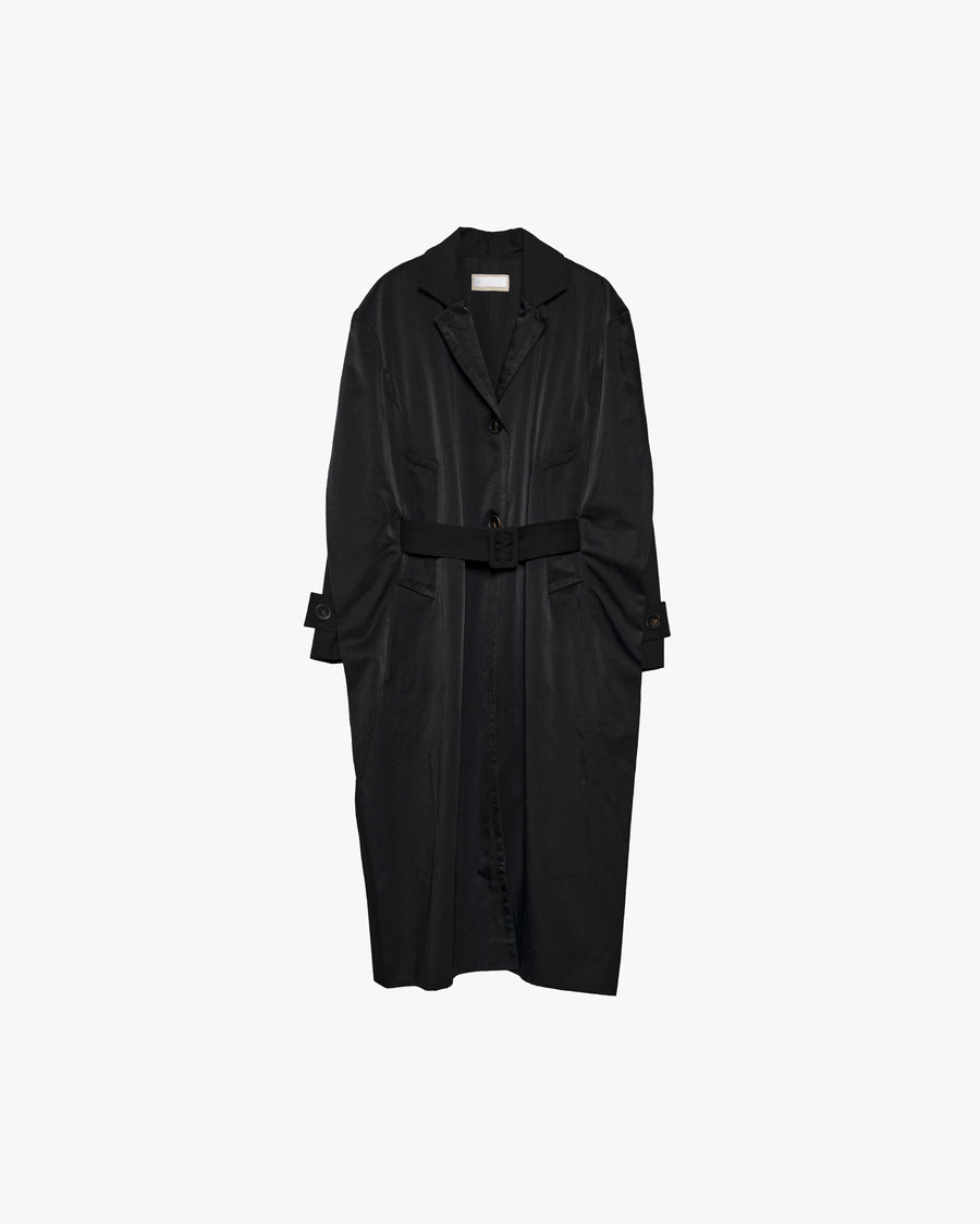 BELTED CAPED TRENCH COAT
