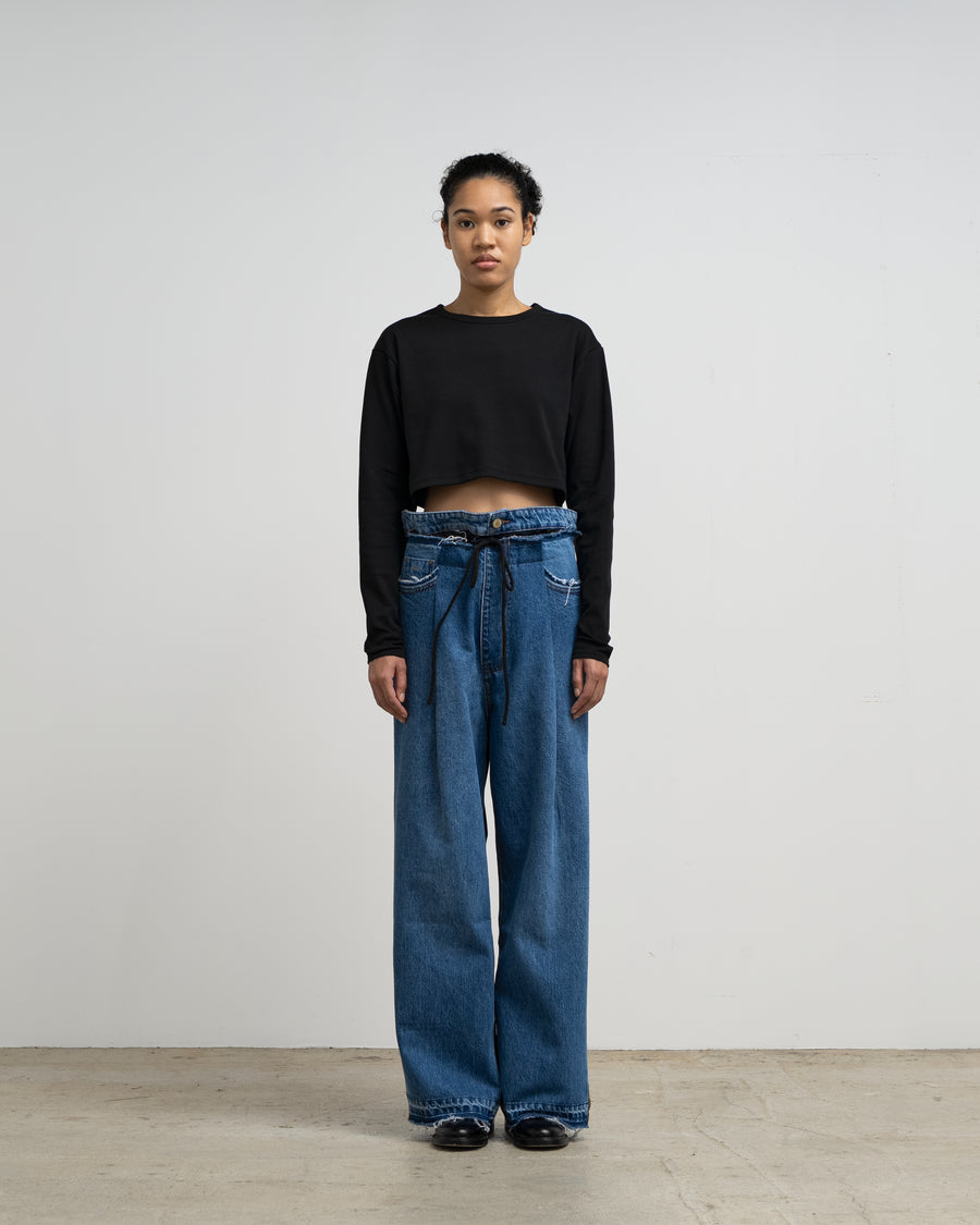 SALE- Pleated Wide-Leg Jeans – Graphpaper
