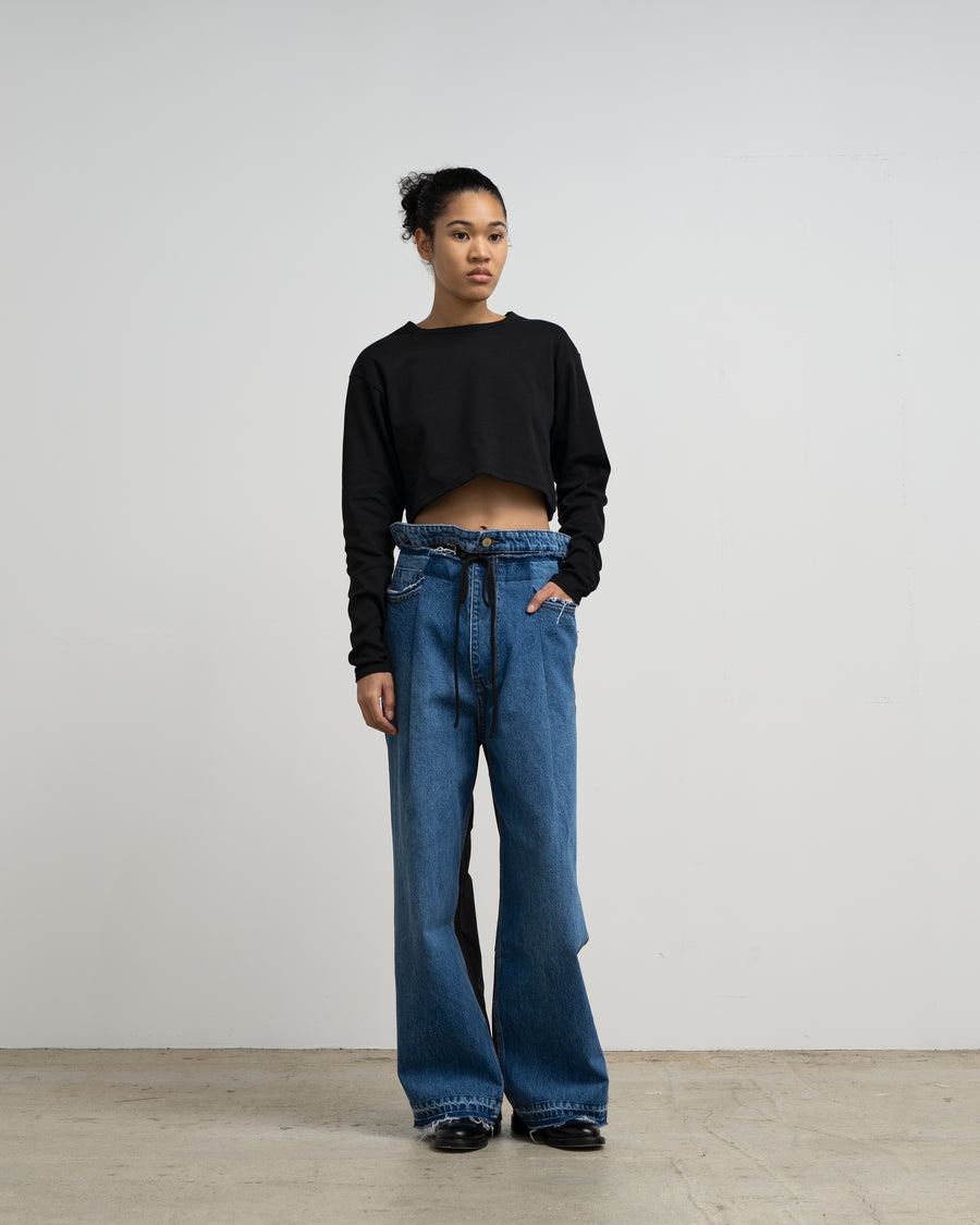 Pleated Wide-Leg Jeans – Graphpaper