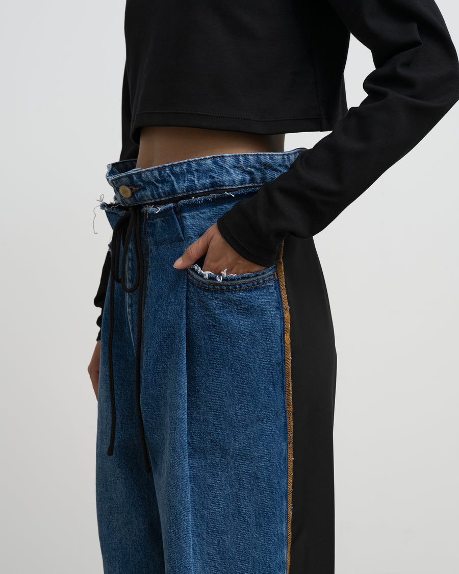 SALE- Pleated Wide-Leg Jeans – Graphpaper
