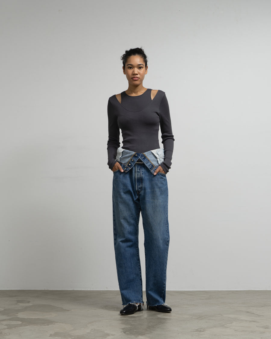 W WAIST DENIM PT - 1C