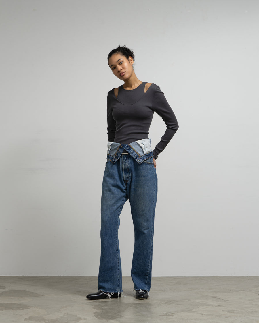 W WAIST DENIM PT - 1C