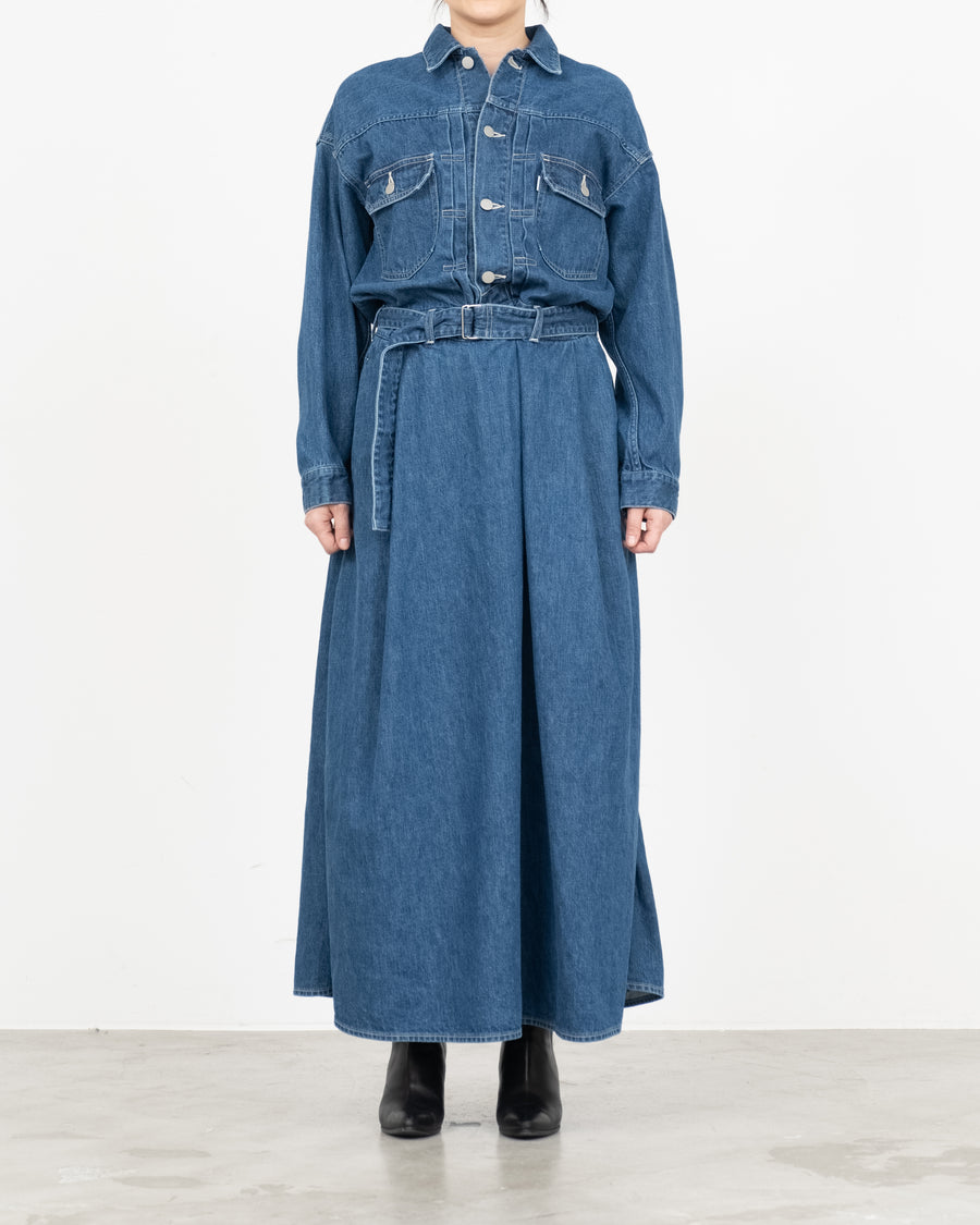 -SALE- Belted Denim Dress