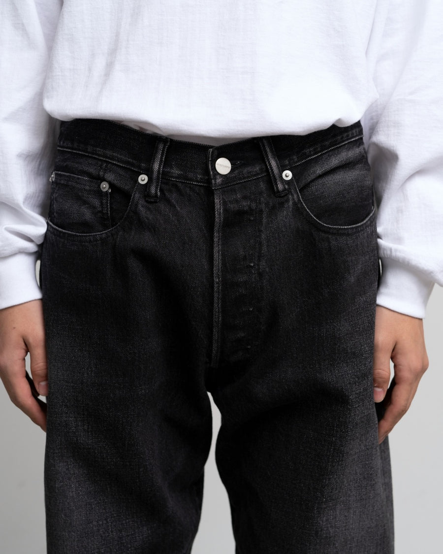 Selvage Denim Five Pocket Tapered Pants -DARK FADE-