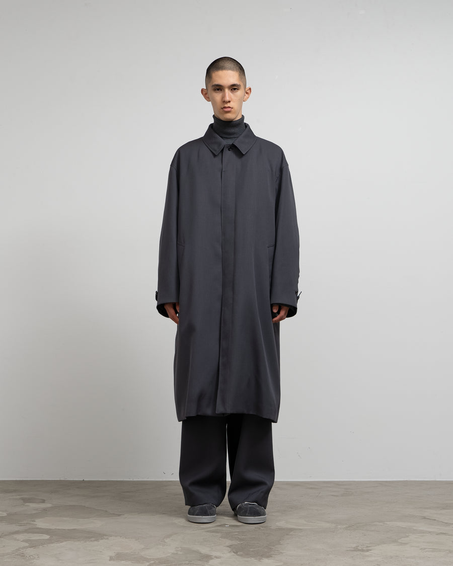 Scale Off Wool Balmacaan Coat