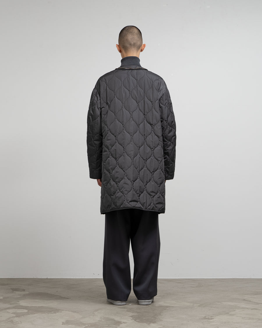 Scale Off Wool Balmacaan Coat