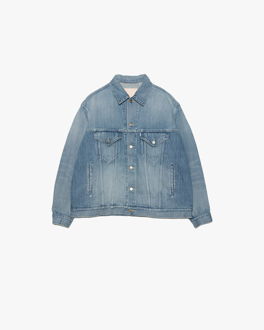 Selvage Denim Trucker Jacket -LIGHT FADE- – Graphpaper