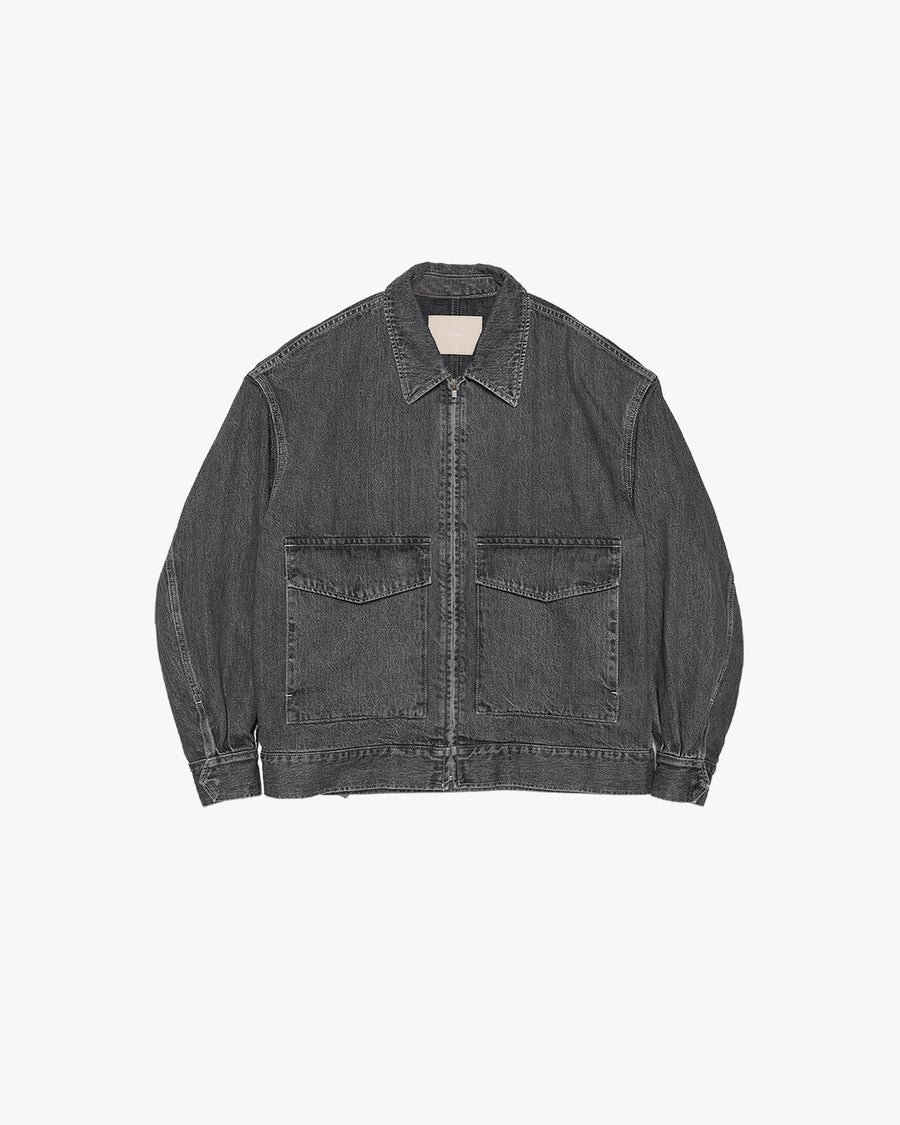 Selvage Denim Zip Jacket -LIGHT FADE- – Graphpaper