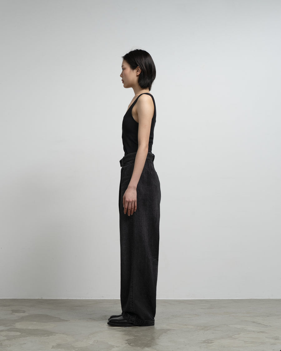 Selvage Denim Belted Pants -DARK FADE- – Graphpaper