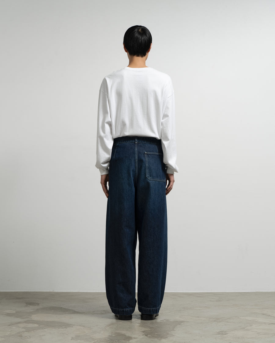Graphpaper ストレートデニム インディゴ　レディース　サイズ0 Selvage Denim Belted Pants -DARK FADE- – Graphpaper