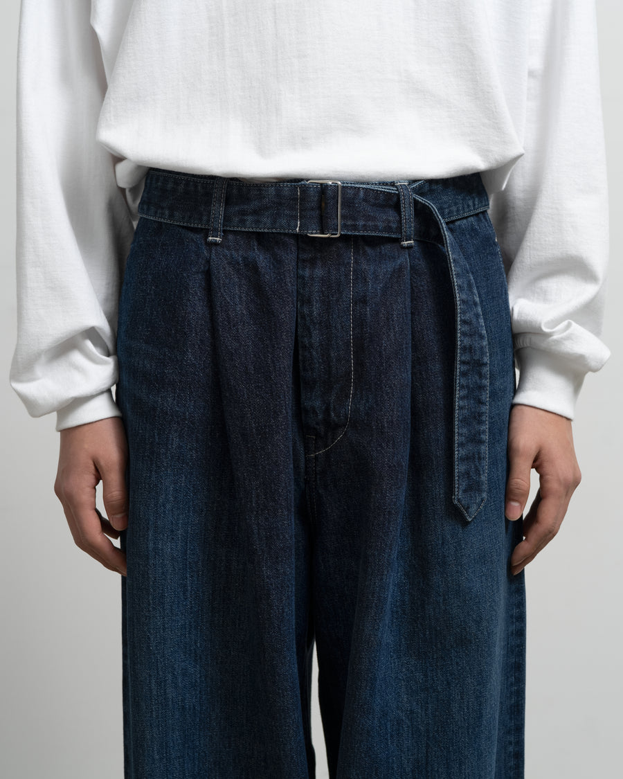 Selvage Denim Belted Pants -DARK FADE- – Graphpaper