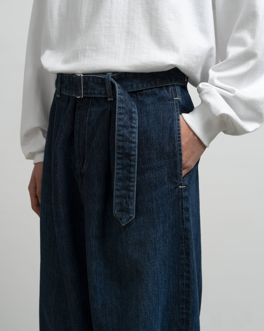 Selvage Denim Belted Pants -DARK FADE- – Graphpaper