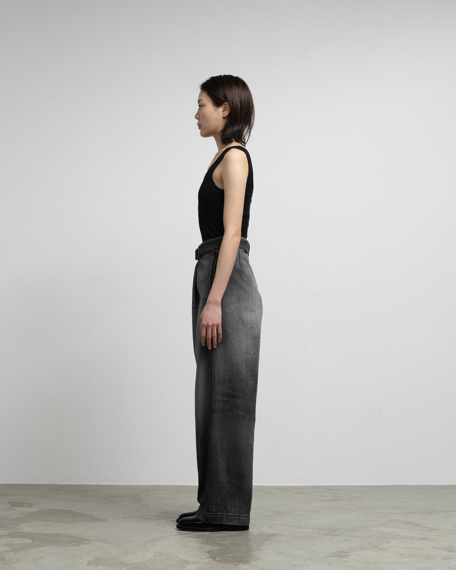 Selvage Denim Belted Pants -LIGHT FADE- – Graphpaper
