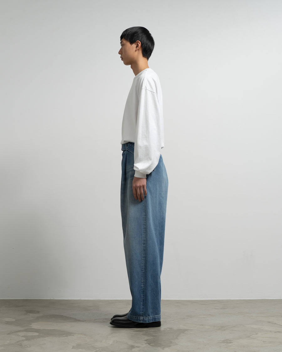 Selvage Denim Belted Pants -LIGHT FADE- – Graphpaper