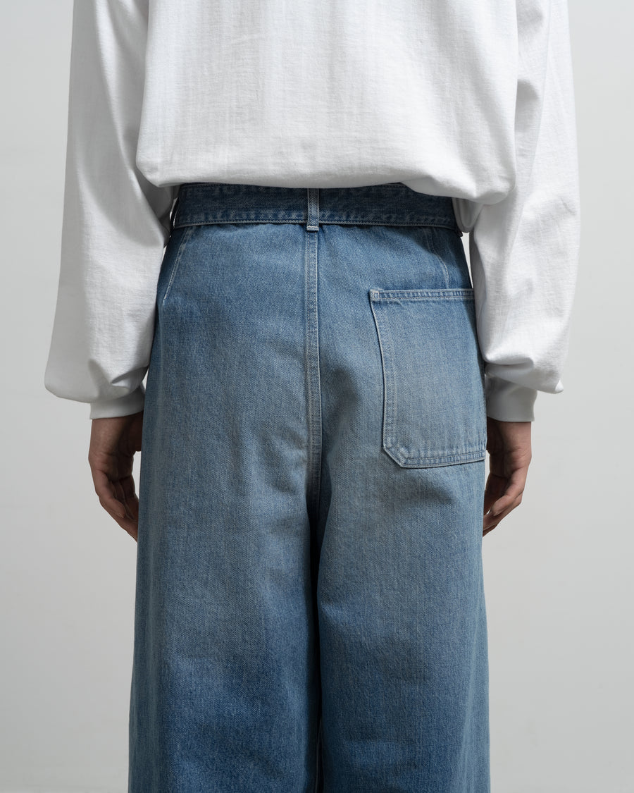 Selvage Denim Belted Pants -LIGHT FADE- – Graphpaper
