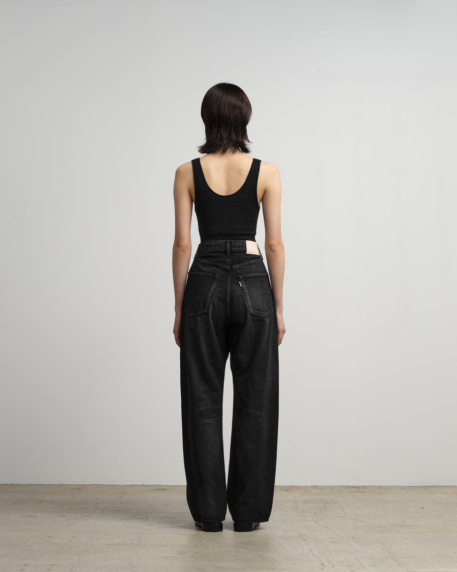 Selvage Denim Five Pocket Wide Straight Pants -DARK FADE- – Graphpaper