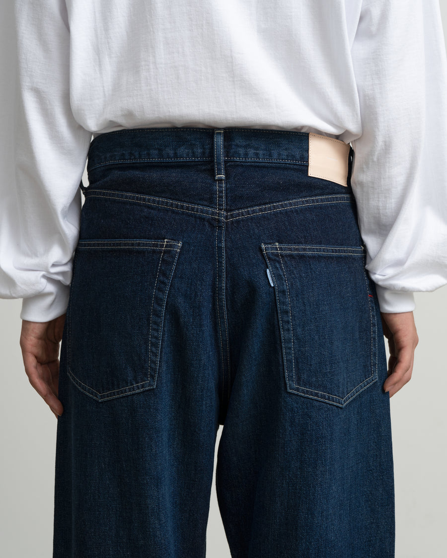 Selvage Denim Five Pocket Wide Straight Pants -DARK FADE- – Graphpaper