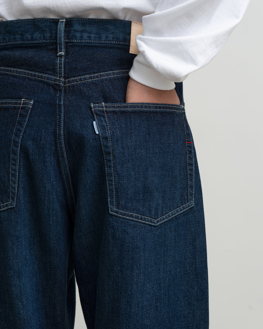 Selvage Denim Five Pocket Wide Straight Pants -DARK FADE- – Graphpaper