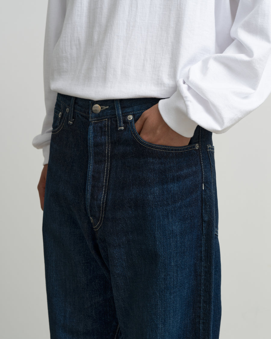 Selvage Denim Five Pocket Wide Straight Pants -DARK FADE- – Graphpaper