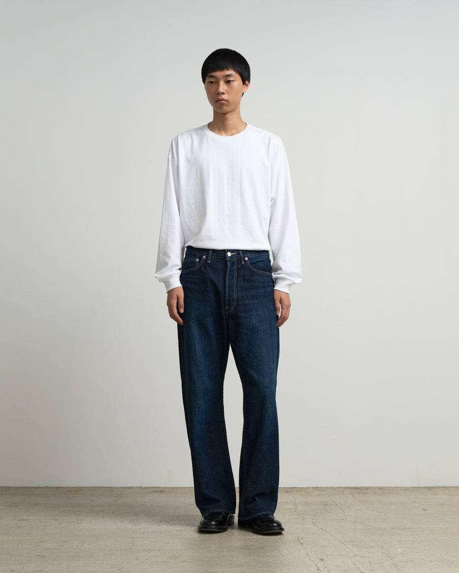Selvage Denim Five Pocket Wide Straight Pants -DARK FADE- – Graphpaper