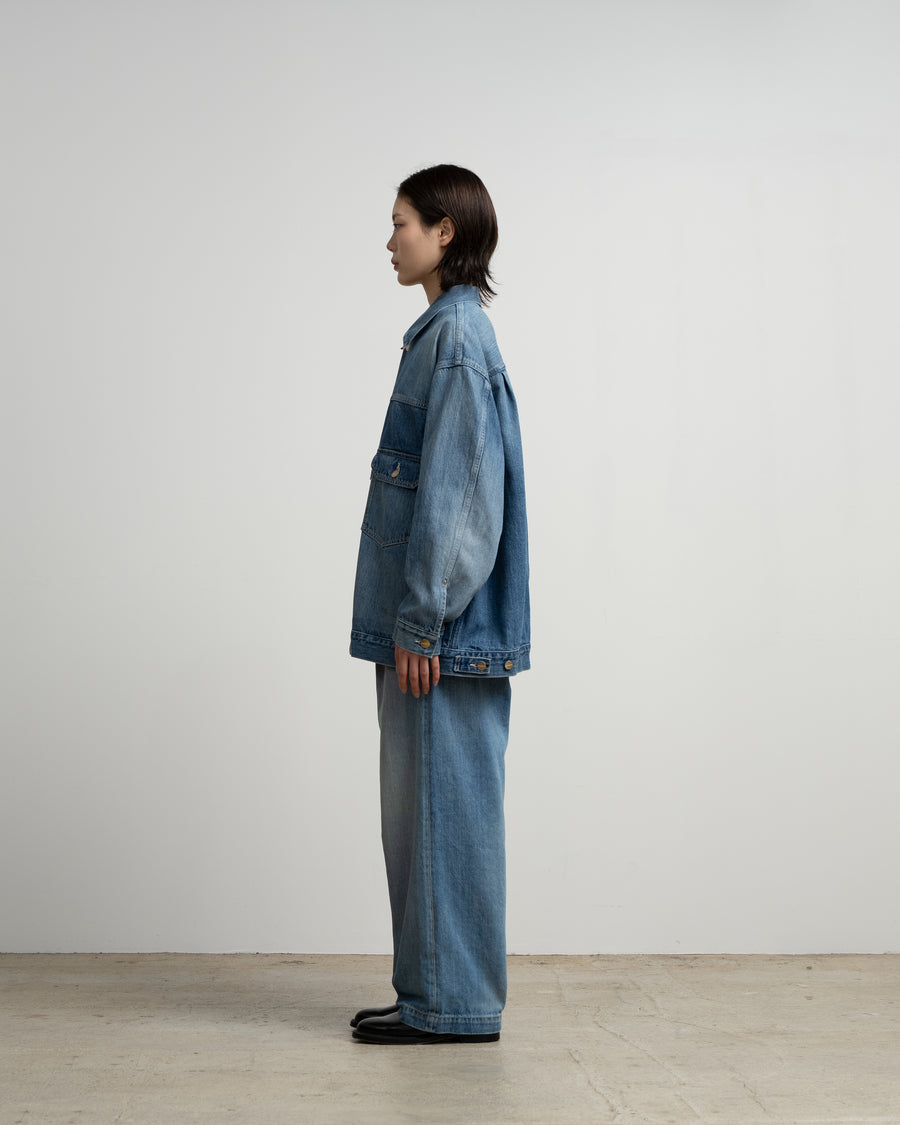 美品 Graphpaper グラフペーパー デニムジャケット GU261-20054RB Selvage Denim Jacket 2ndタイプ セルビッジ ブラック 黒 2  99001295 Selvage Denim Jacket -LIGHT FADE- – Graphpaper