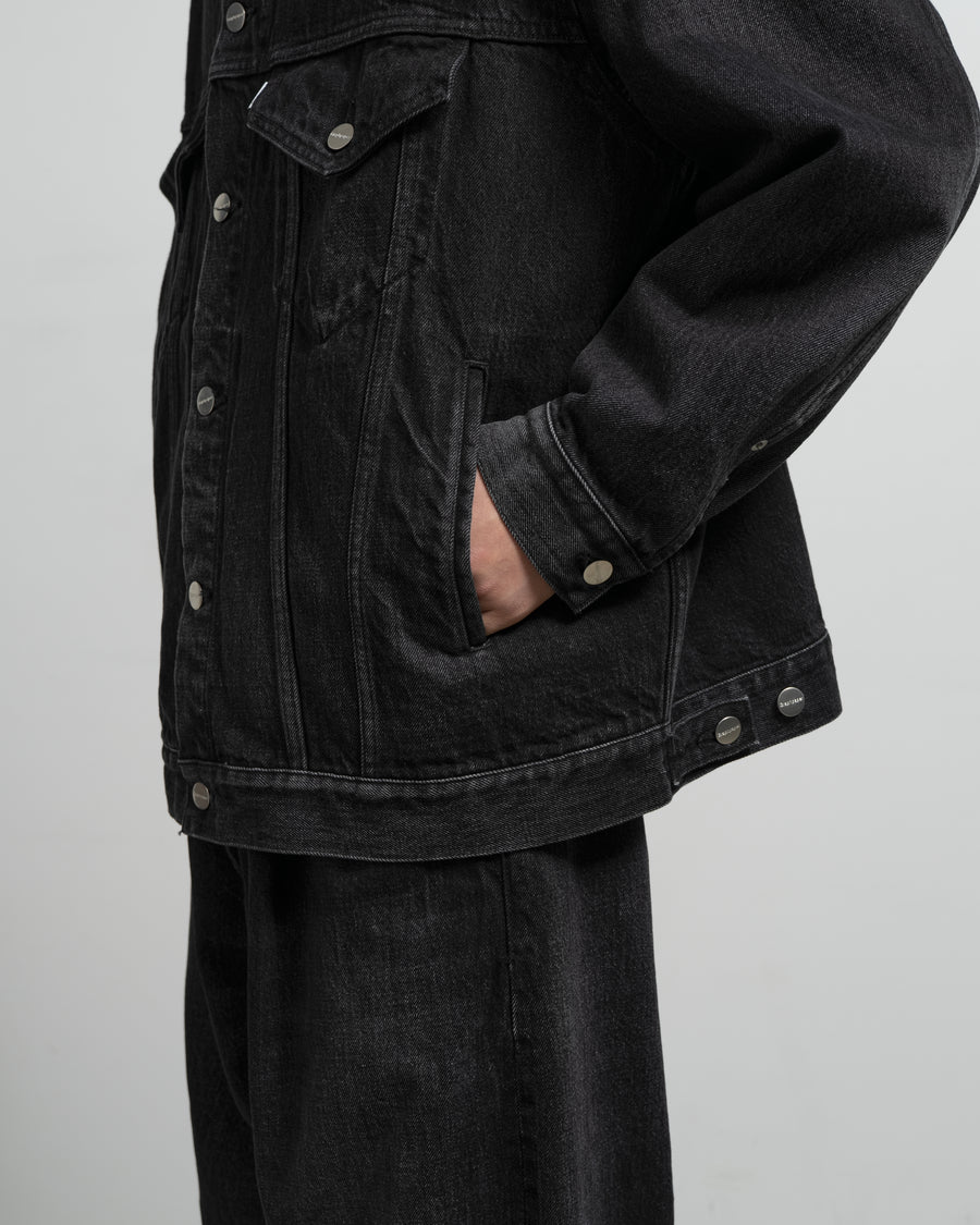Selvage Denim Trucker Jacket-DARK FADE- – Graphpaper