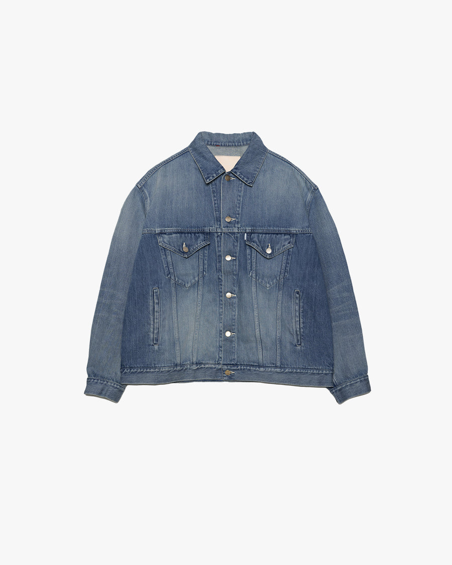 Selvage Denim Trucker Jacket -LIGHT FADE- – Graphpaper