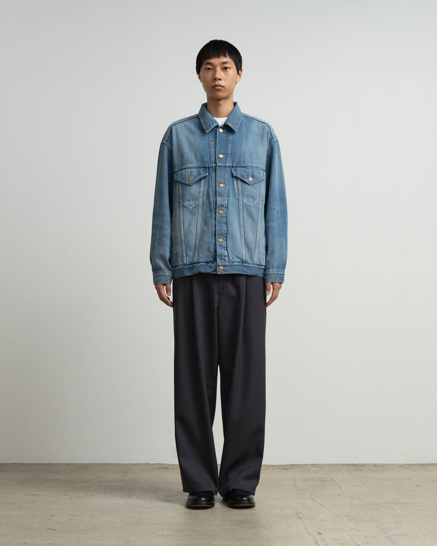 Selvage Denim Trucker Jacket -LIGHT FADE- – Graphpaper