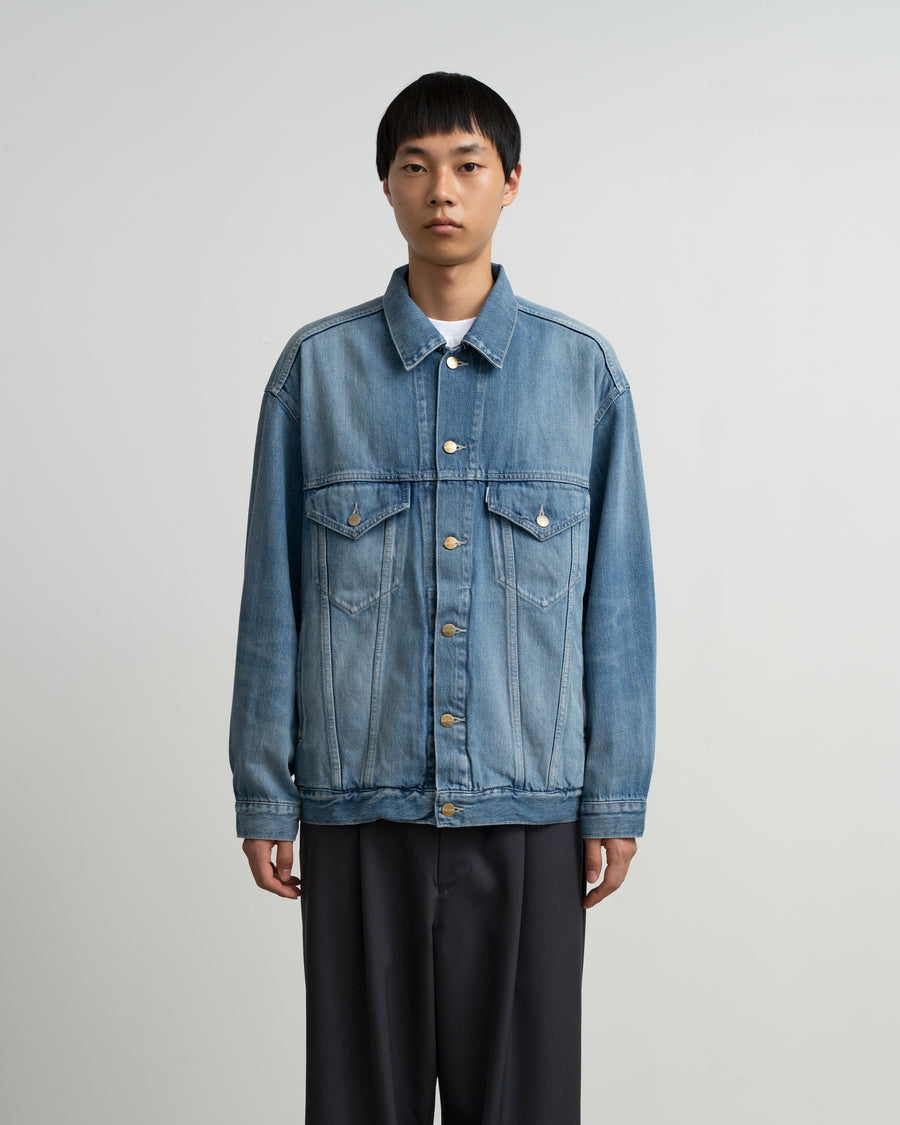 Selvage Denim Trucker Jacket -LIGHT FADE- – Graphpaper