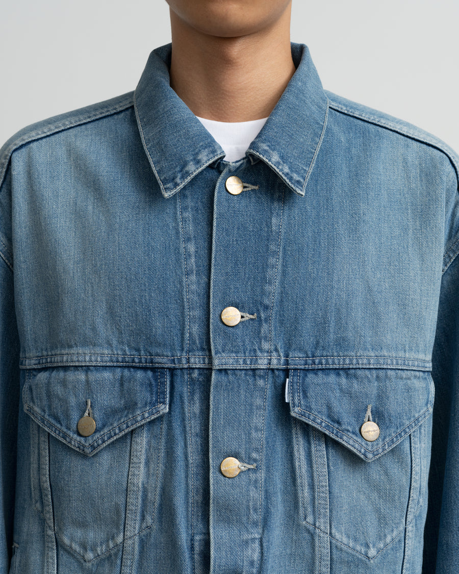 Selvage Denim Trucker Jacket -LIGHT FADE- – Graphpaper