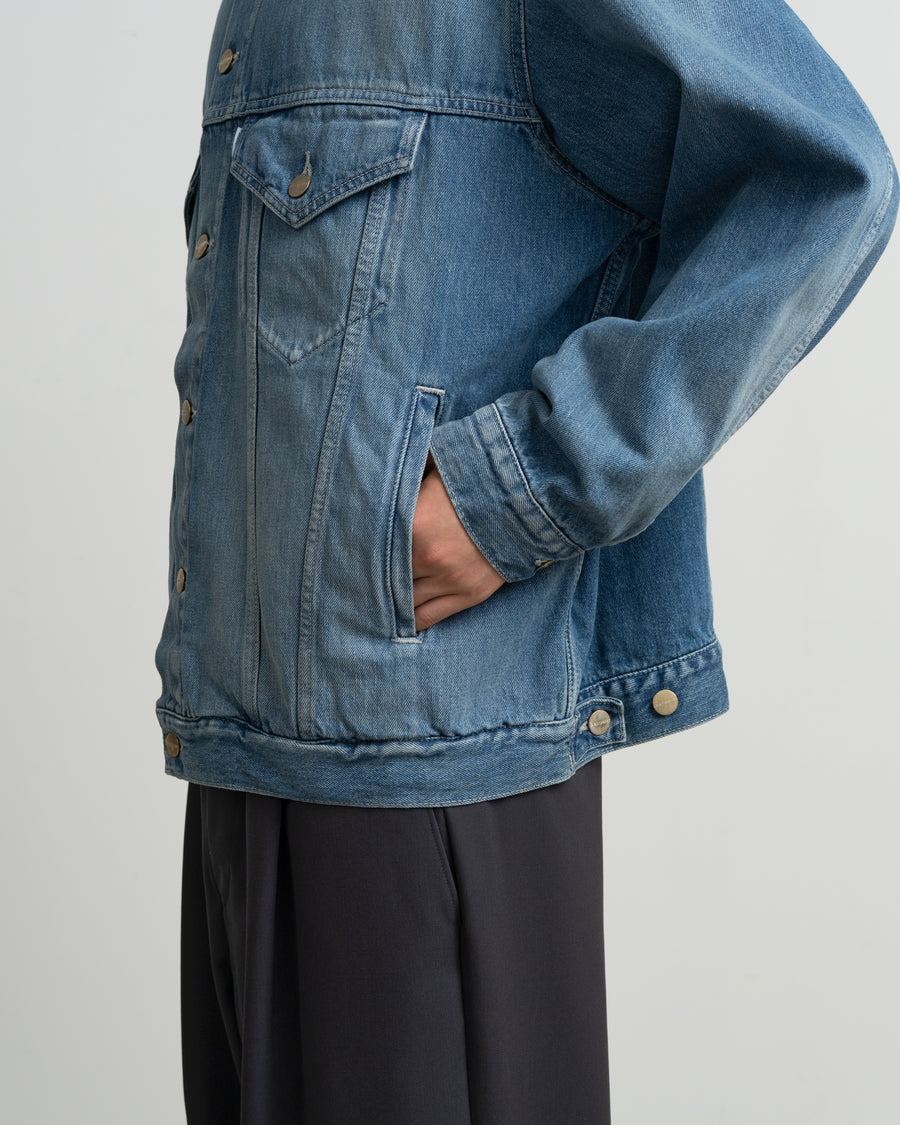 Selvage Denim Trucker Jacket -LIGHT FADE- – Graphpaper