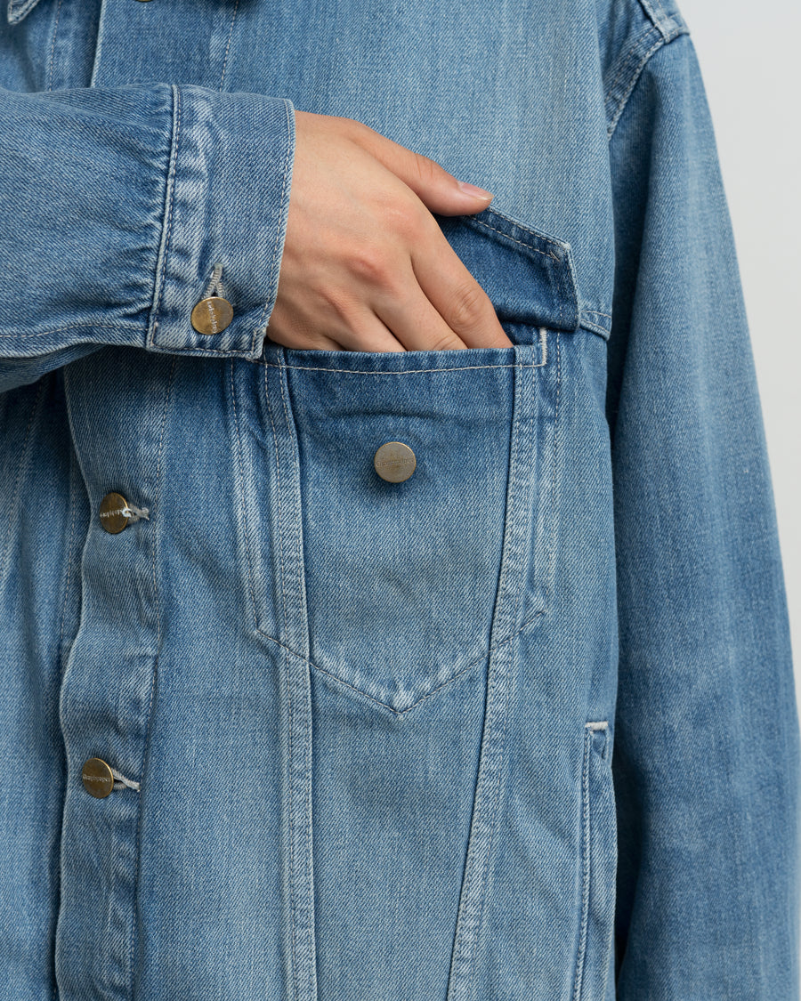 Selvage Denim Trucker Jacket -LIGHT FADE- – Graphpaper