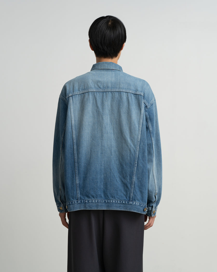 Selvage Denim Trucker Jacket -LIGHT FADE- – Graphpaper