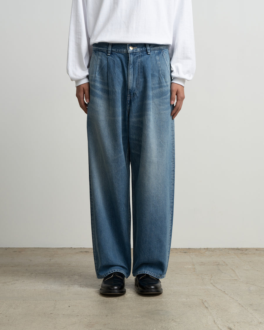 Selvage Denim Two Tuck Pants -LIGHT FADE- – Graphpaper