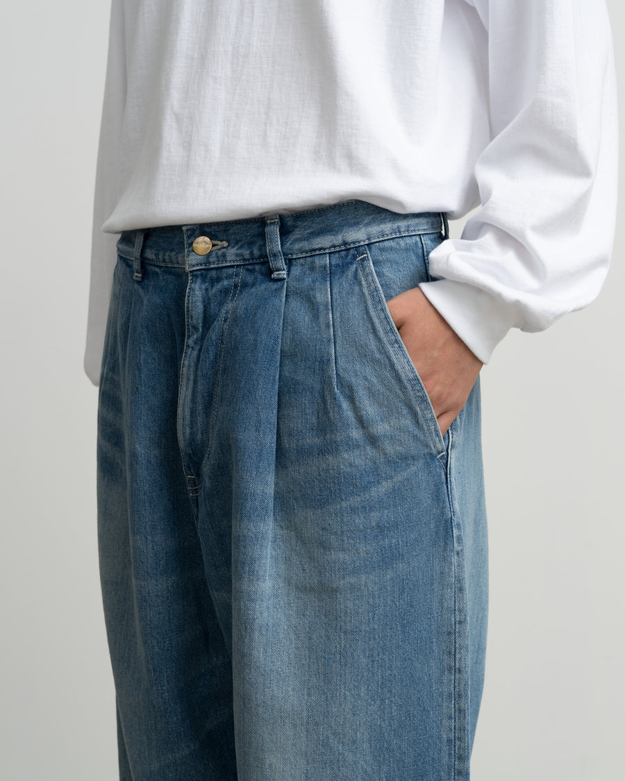 Selvage Denim Two Tuck Pants -LIGHT FADE- – Graphpaper