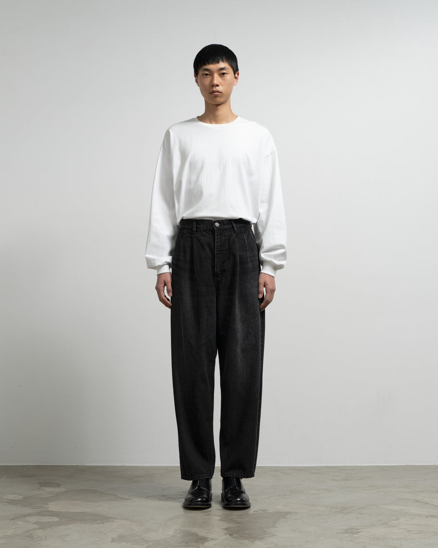 Selvage Denim Two Tuck Tapered Pants -DARK FADE- – Graphpaper