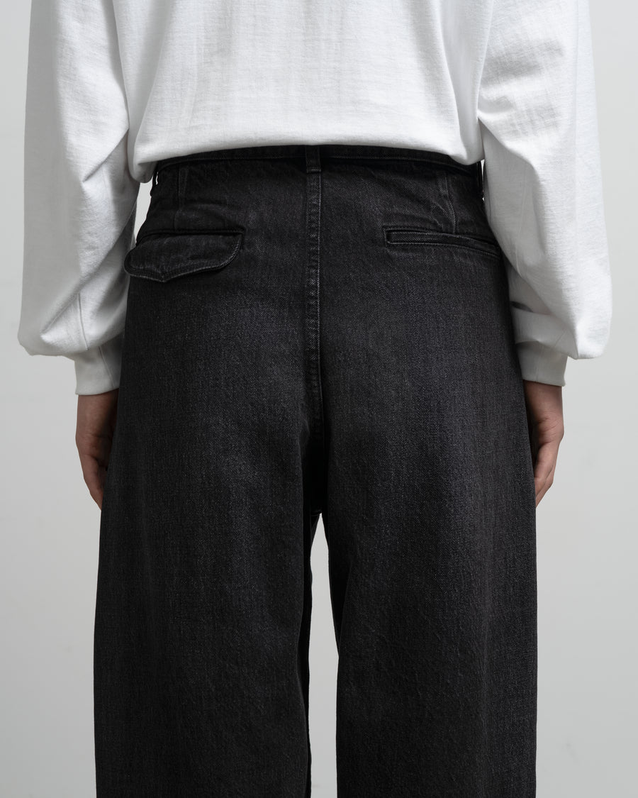 Selvage Denim Two Tuck Tapered Pants -DARK FADE- – Graphpaper