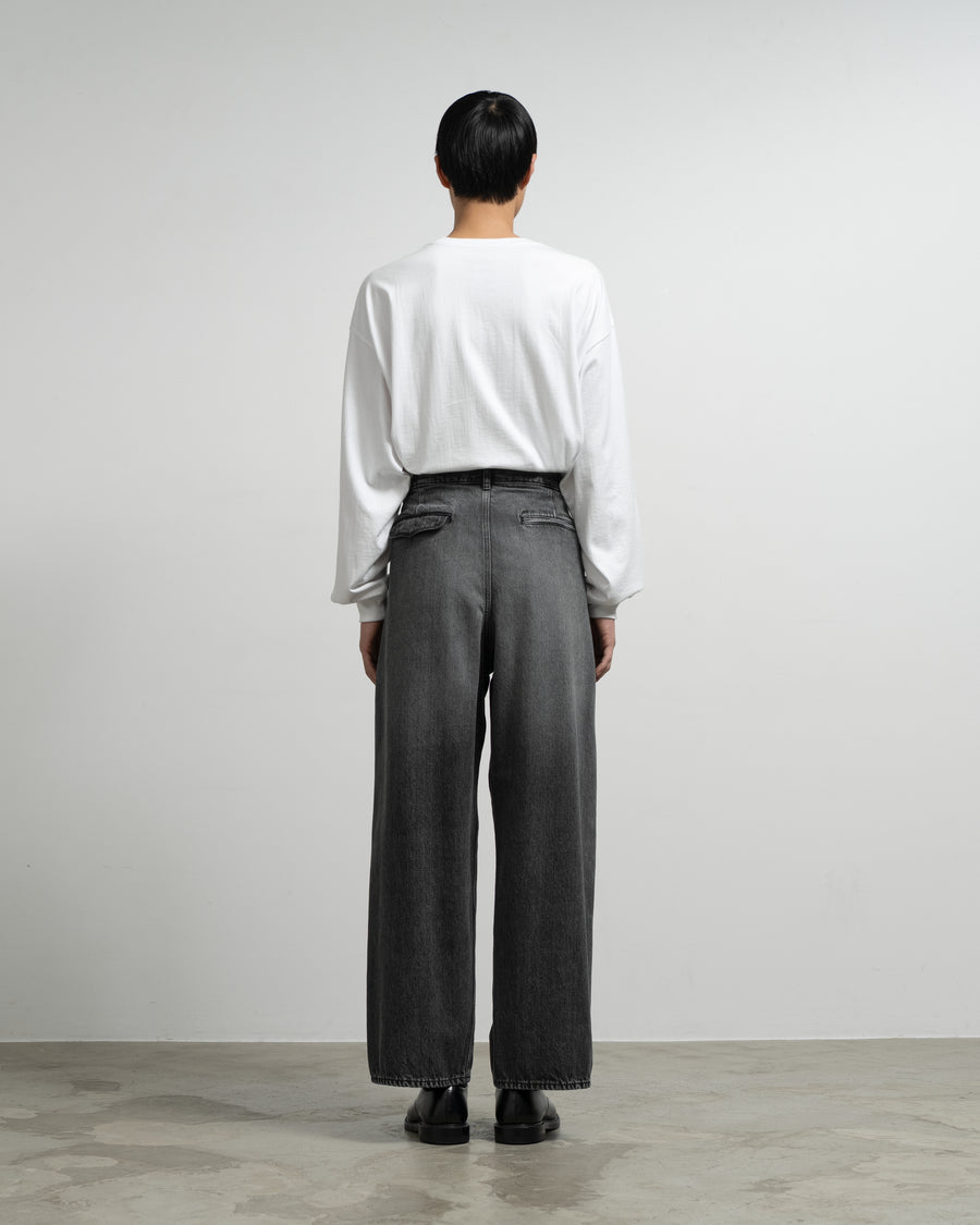 Selvage Denim Two Tuck Tapered Pants -LIGHT FADE- – Graphpaper