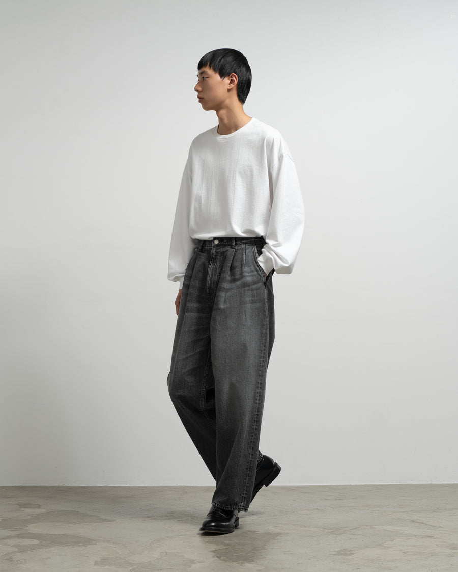 Selvage Denim Two Tuck Tapered Pants -LIGHT FADE- – Graphpaper