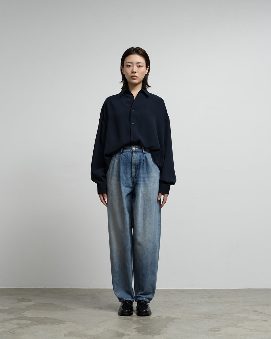 Selvage Denim Two Tuck Tapered Pants -LIGHT FADE- – Graphpaper